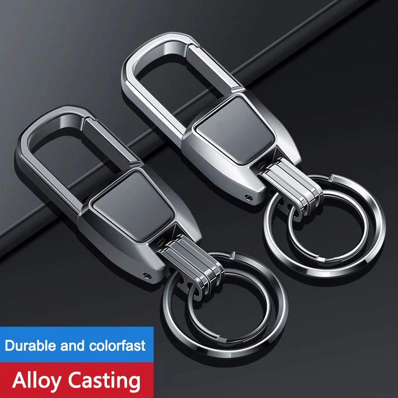 Simple Fashion Creative Trend Leather Keychain Men's Women's Metal Waist Keychain Best Gift Key Ring Car Keychain Jewelry Gifts