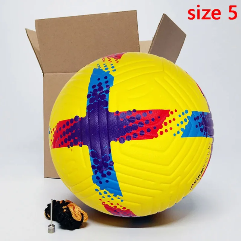 Soccer Ball PU Seamless Team Match Football Training Balls High Quality Size 5 Adult Child Gift