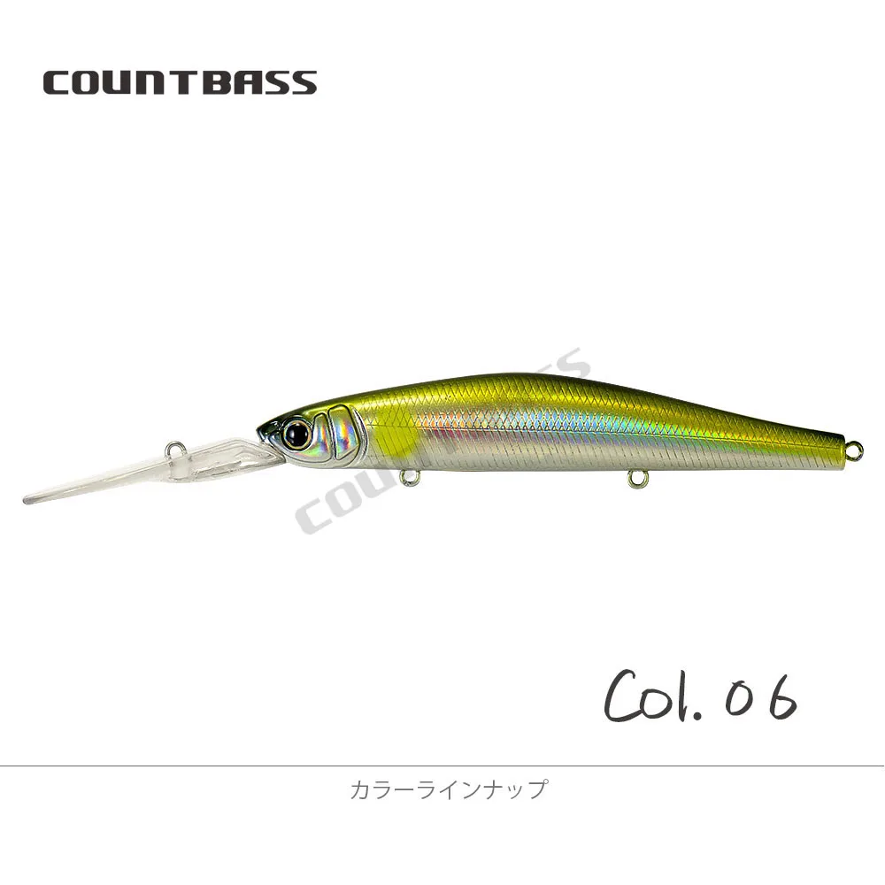 COUNTBASS Langsam schwimmender Wobbler 115 mm 4-1/2 Zoll 20 g 3/4 oz. Dive 4m 13ft Minnow Jerk Your Baits Angelköder – Detail 18