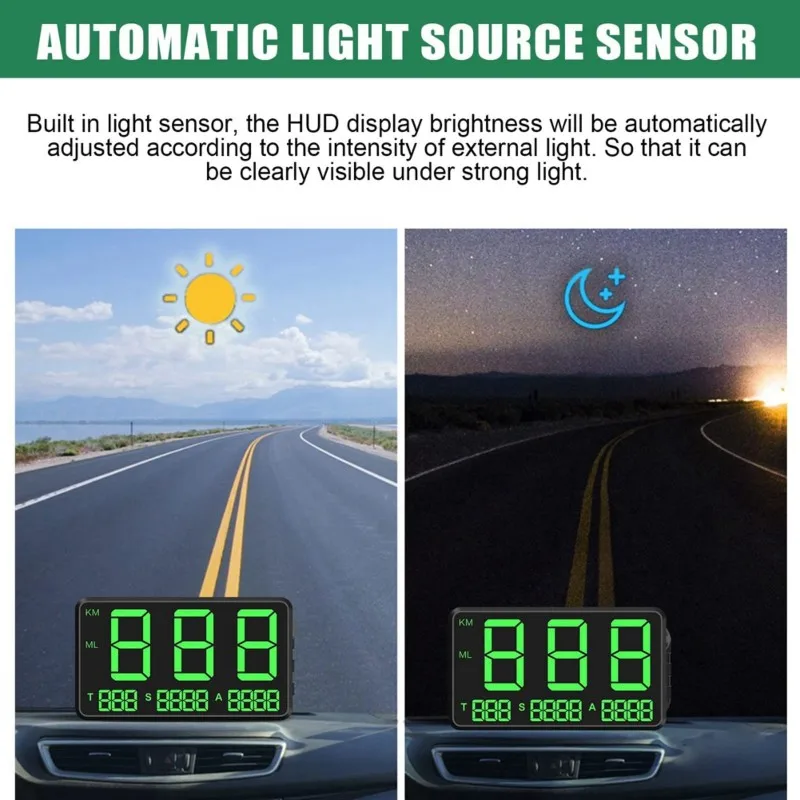 For All Vehicle Compatible, C80 Car Head GPS Digital Speedometer 4.5
