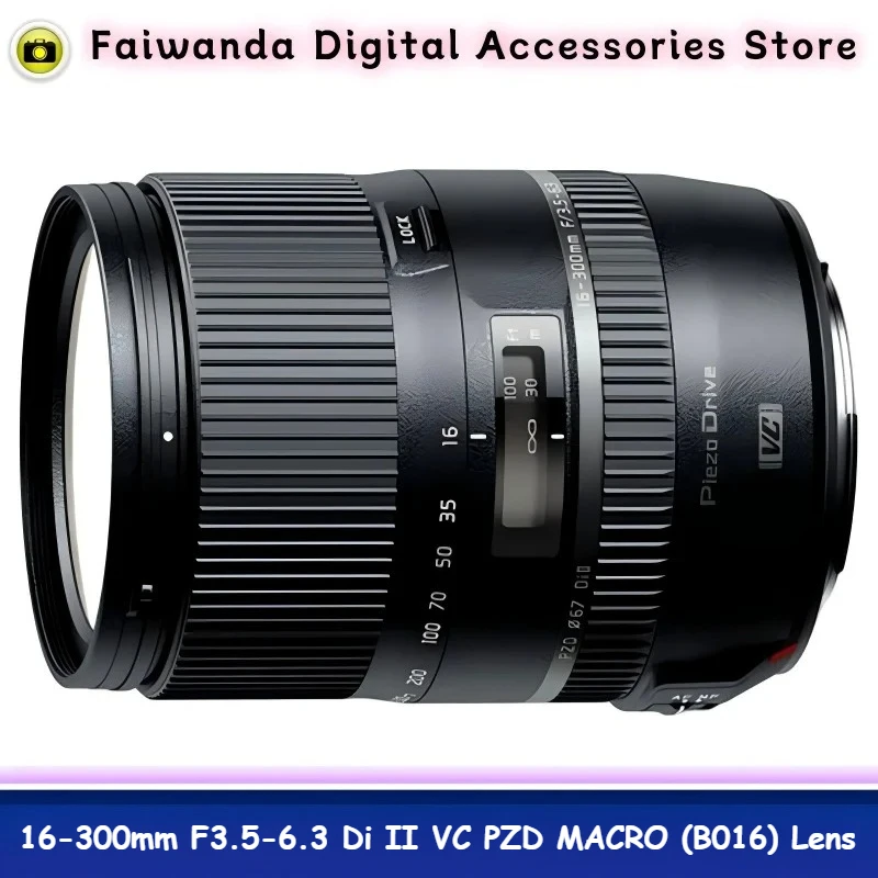 

95% новый оригинальный объектив 16-300mm F3.5-6.3 Di II VC PZD MACRO (B016) для Tamron, совместимый с Canon и Nikon, для камер DSLR с матрицей APS-C.