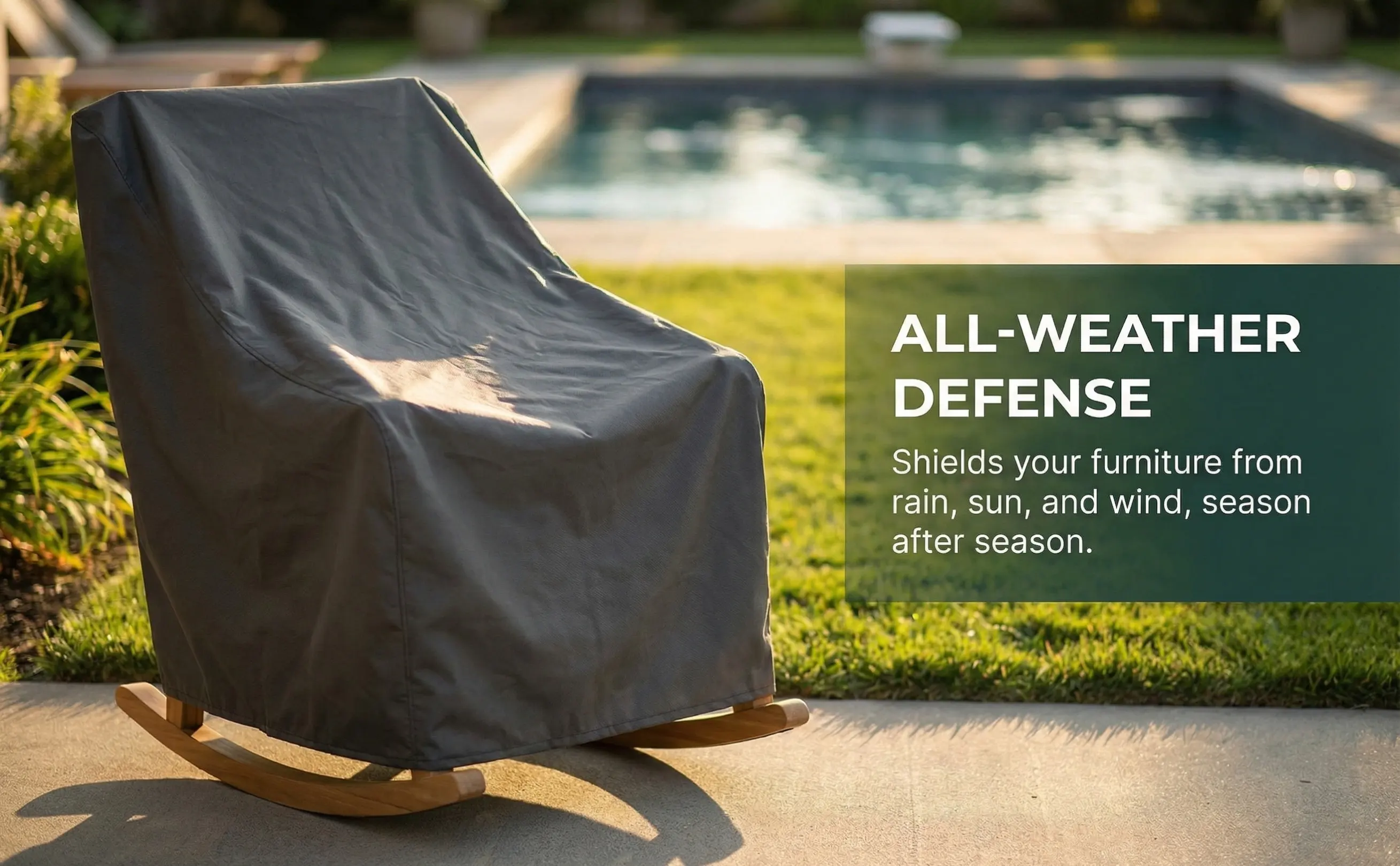 Waterproof Outdoor Chair Cover Heavy Duty Patio Furniture Seat Protector for Folding Chairs All Weather