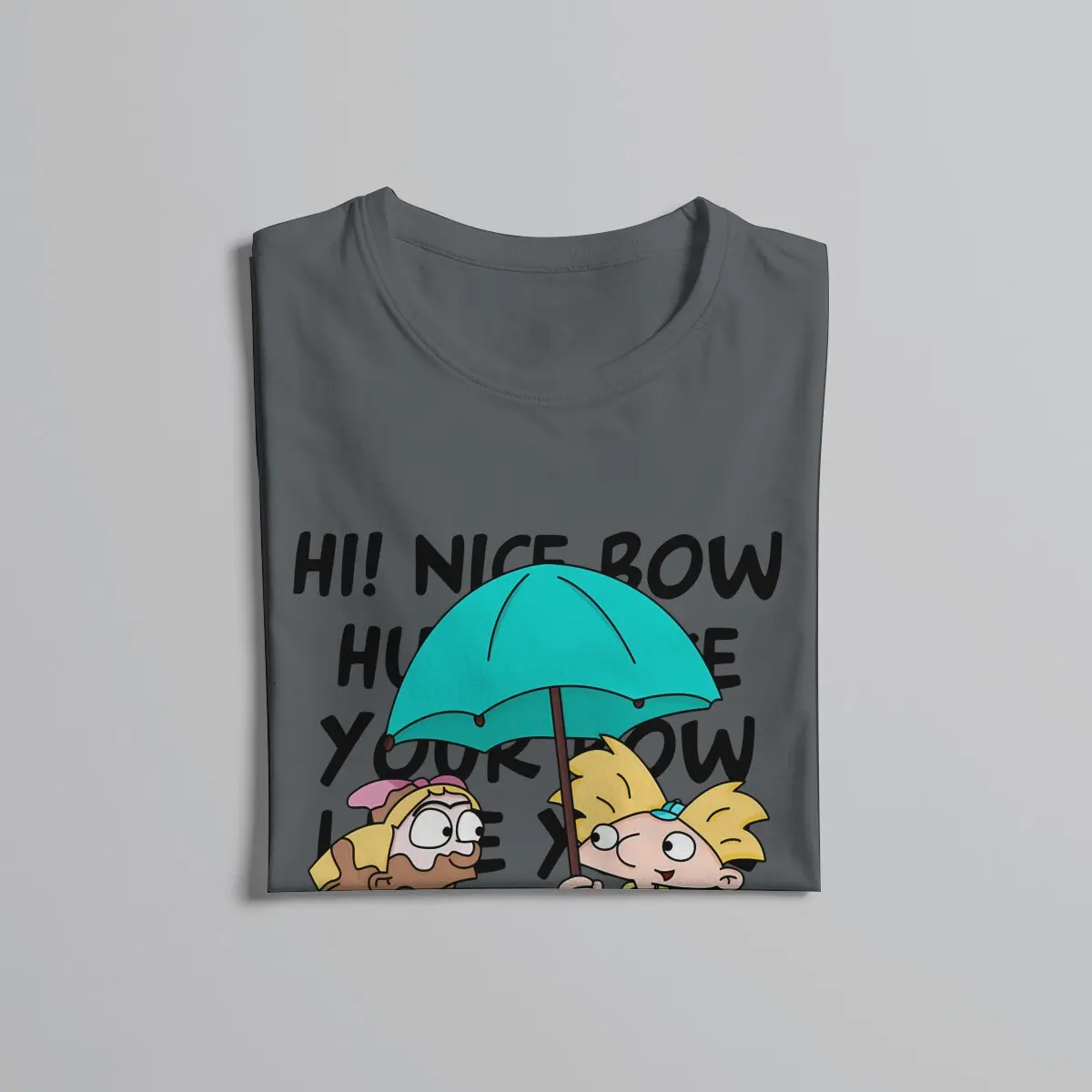 Helga Nice Bow Hey divertente maglietta di halloween Classic Teenager Grunge maglietta allentata con scollo a o Top sell Harajuku Streetwear da uomo