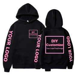 DIY CUSTOM Birthday/Couple Hoodies DIY CUSTOM Text Logo Image Print Sweatshirt Men/Women Casual Corporate clothes Dropshipping