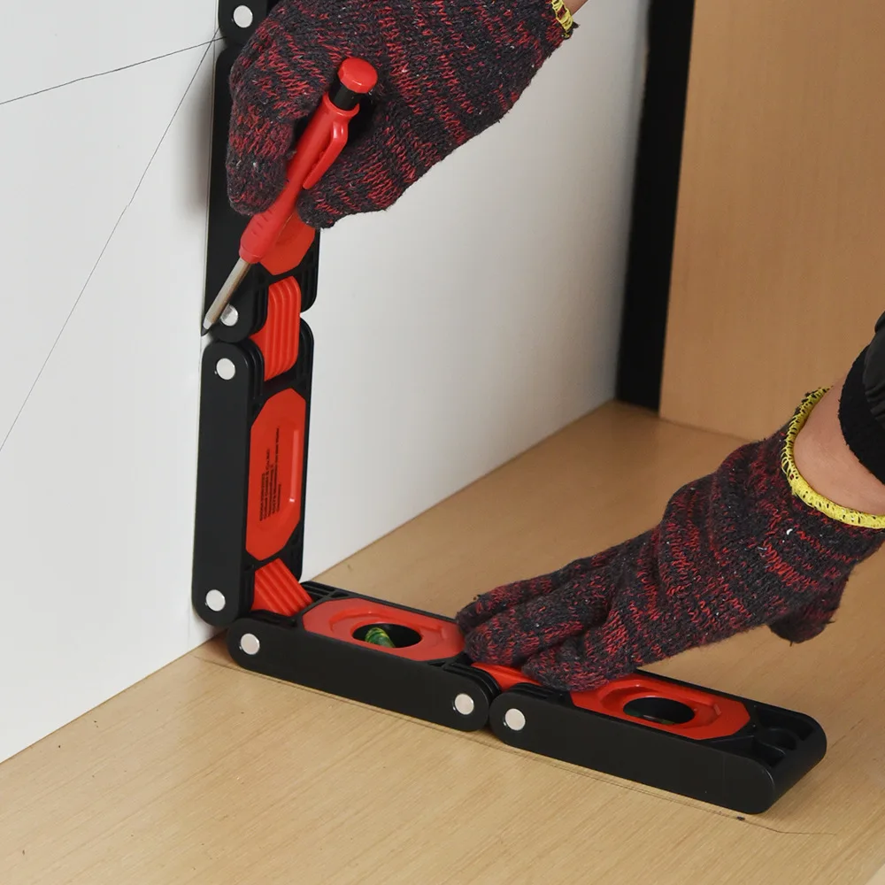 Multifunctional folding level height accuracy multi-angle building decoration corner measurement woodworking tool level