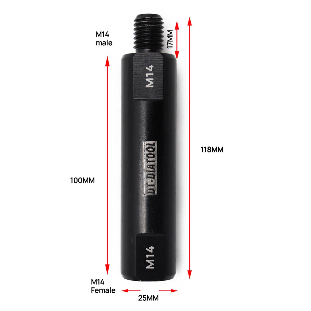 2pcs Change Thread Converter Core Bits Extension Rod Convert M14 or 5/8"-11 Adapter Connection Converter for Drilling Bit