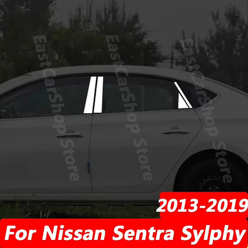 

Для Nissan Sentra Sylphy B17 2013-2019 Автомобильная нержавеющая сталь средняя центральная колонка окно B C Защитная стойка аксессуары крышка