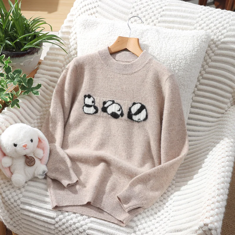 Basic  Soft  Unisex Style 100%  Merino Wool  Sweater Autumn And Winter  Pullover  Long Sleeve O-Neck  Children's Clothing Tops view 6