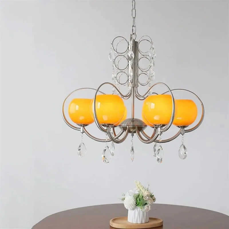 

Pendant Ceiling Lamp French Cream Chandelier Retro Rural Bedroom Decoration Chandelier Minimalist Modern Lighting Fixtures