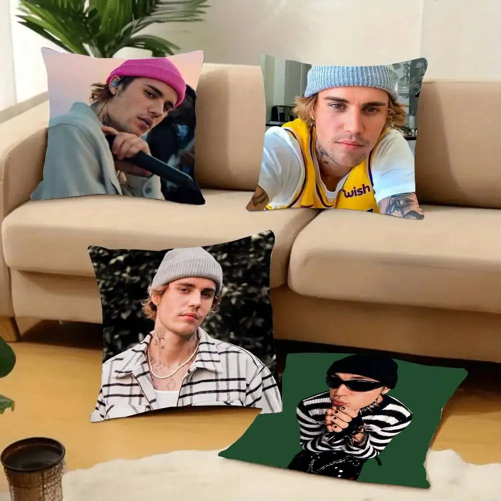 T-Top Singer J-Justin B -Bieber Pillow Case Home Decor Throw For Sofa Bed Car Room Decor Gift Idea