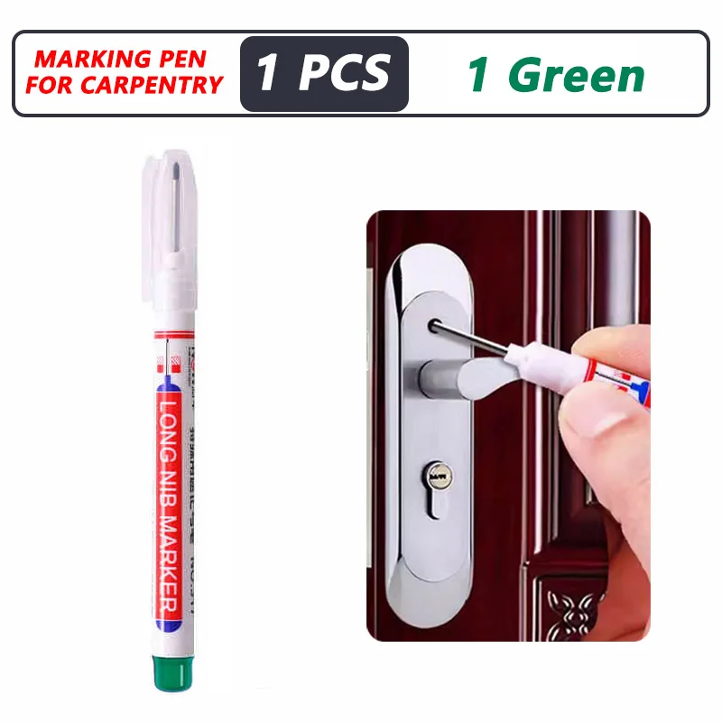 iLMH 4–40 Stück Marker mit langem Spitzenkopf für tiefe Löcher, für Metall, Perforationsstift, wasserdicht, für Badezimmer, Holzbearbeitung, Dekor, Mehrzweckwerkzeug
