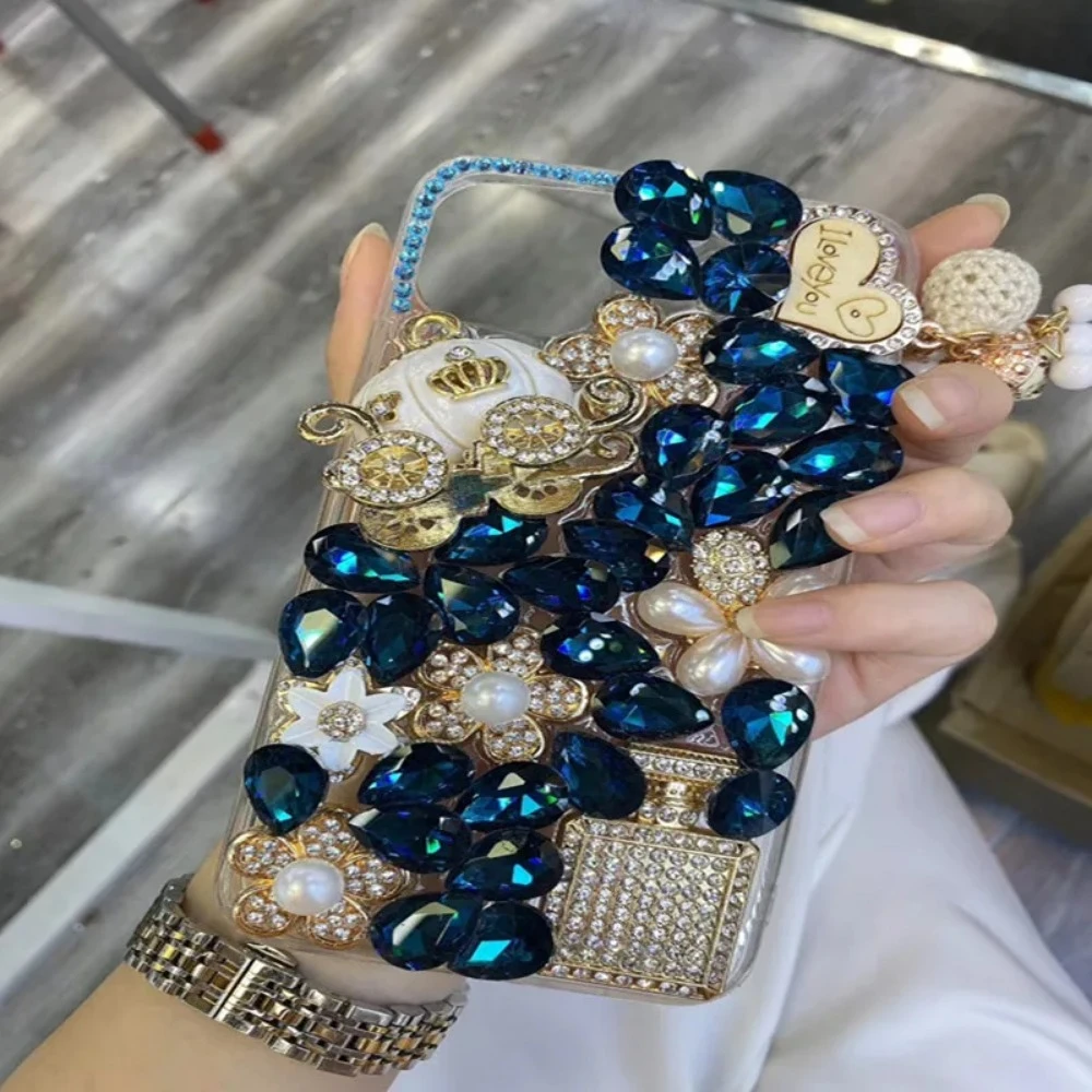 Unique Sparkling Rhinestone Phone Case for Xiaomi Redmi 13C 12C 13R Note 11 13 12 Pro Plus - Handmade Protective Cover