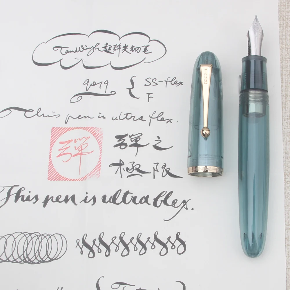 Jinhao 9019 フレックスペン先万年筆超弾性ソフトペン先書道スケッチ花