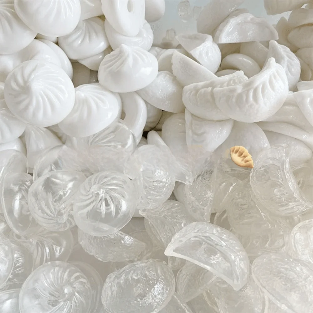 Slow-rebound Blank Craft DIY Steamed Bun With Plug Simulated Food Dumpling Squishy Soft TPR Sensory Fidgets DIY Empty Ball Skin