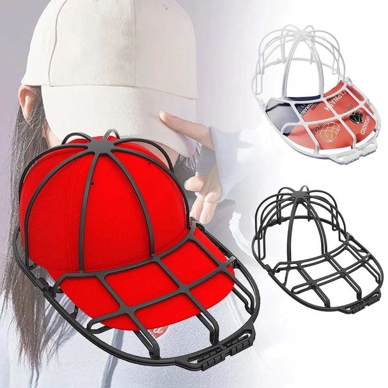 Gorra de béisbol multifuncional, arandela apta para adultos y niños, marco de lavado, jaula de lavado, limpiadores de sombreros de doble cubierta, Protector moldeador