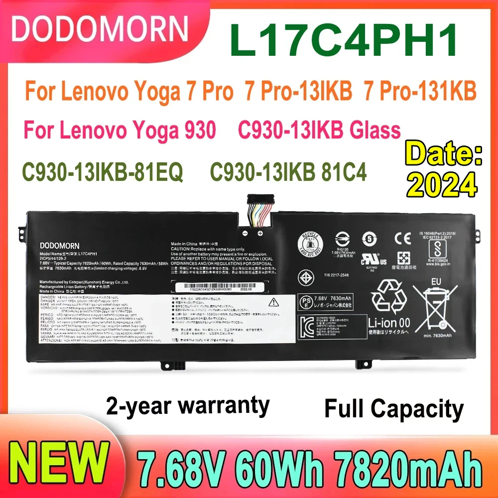 كمبيوتر محمول DODOMORN 17c4ph1 لينوفو يوجا 7 برو ، لينوفو يوجا ، longo Yoga ، l1.8 ، من الزجاج ، 84c4 60Wh