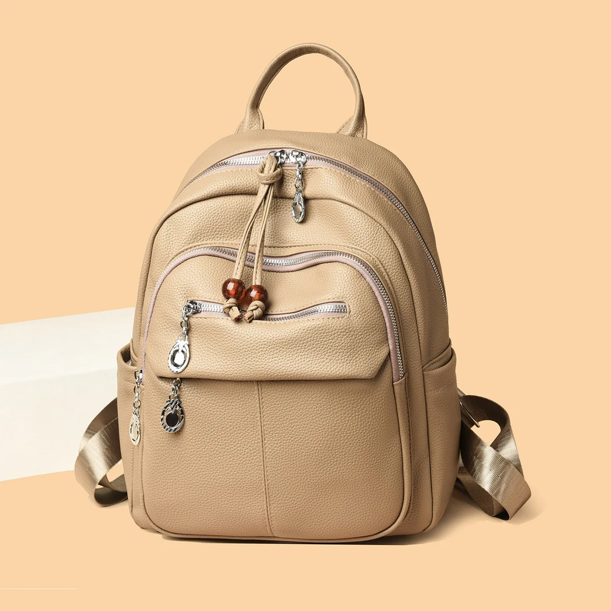 Tassel Women Backpack Large Capacity  Design Female Shoulder Bag Ladies Totes PU Leather Girl Schoolbag Travel Backpack Bagpack