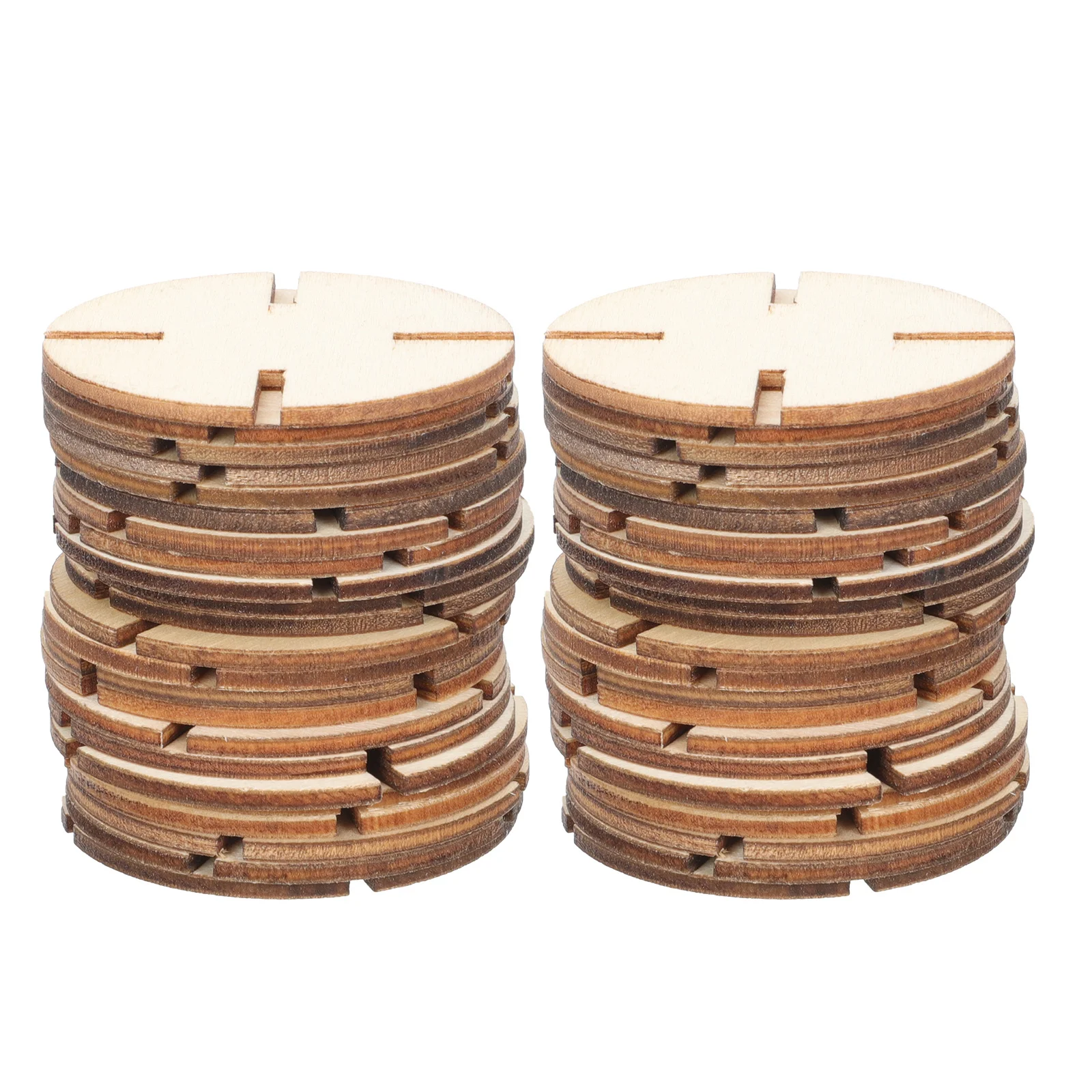 DOITOOL 50 Stück unlackierte Holzpuzzleteile zum Basteln, für Kinder, Jungen und Mädchen, Lernspiel, Aktivität