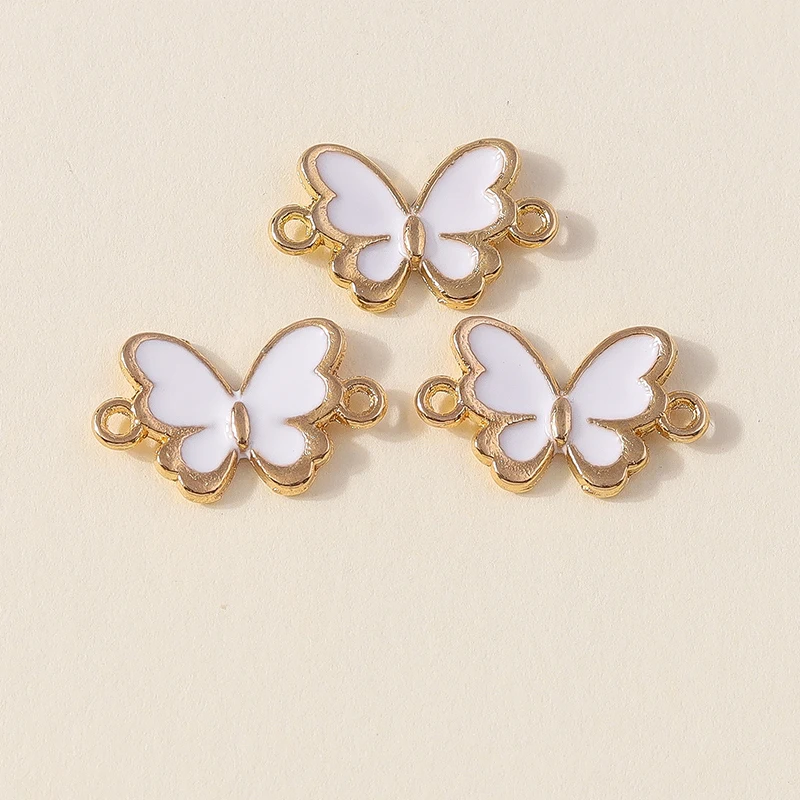 Leslie 10 teile/los bunte mini schmetterling charme anhänger anschluss für armband halskette diy schmuck machen kleine schmetterlings anhänger – Detail 18