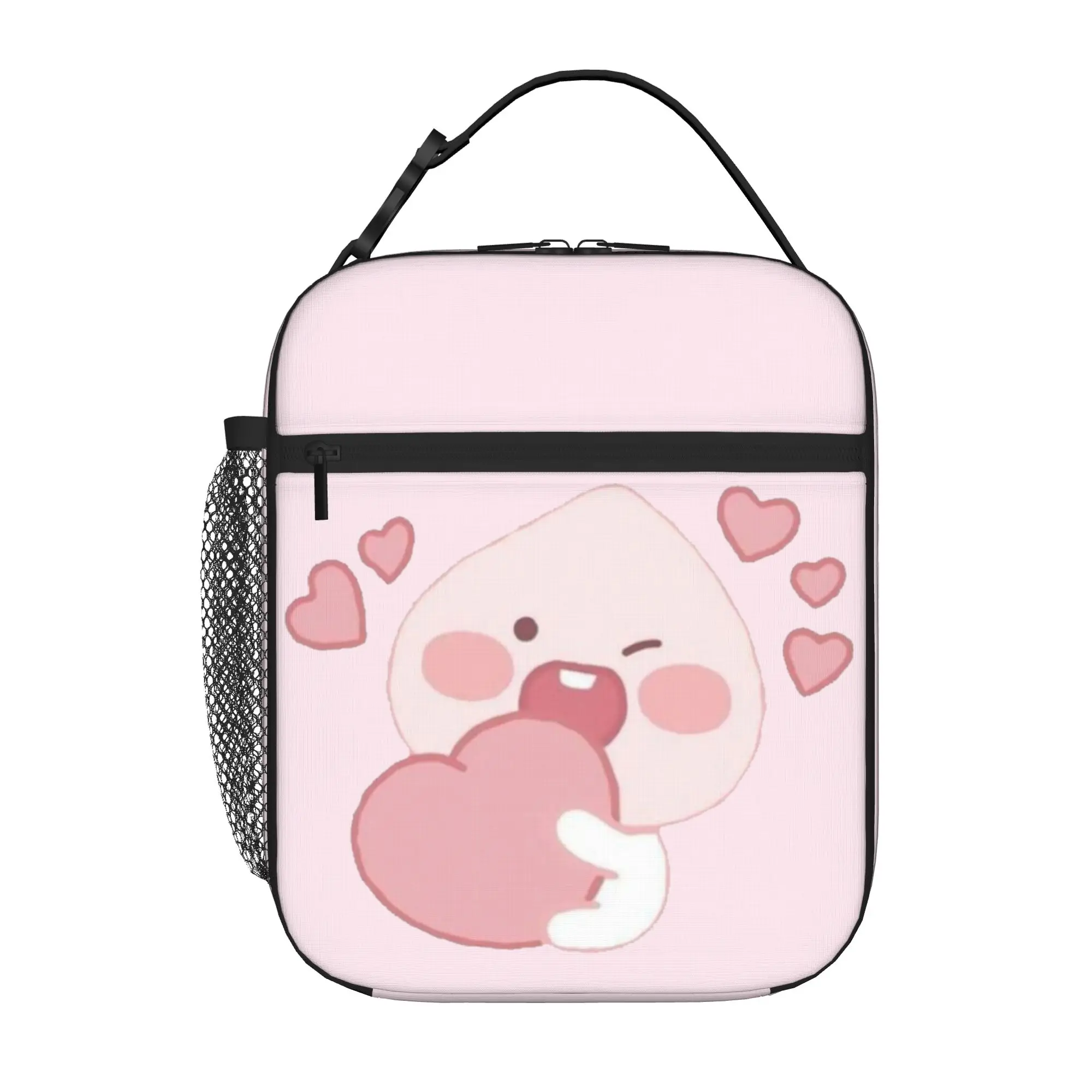 Apeach Insulated Lunch Bag Portable K-Kakao F-Friends Reusable Thermal Bag Tote Lunch Box Office  Outdoor Girl Boy