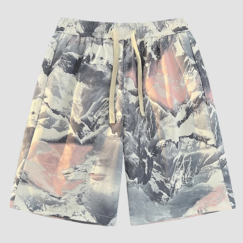 

Пляжные шорты мужские летние новые американские тонкие дышащие брюки длиной до колена на шнурке модные универсальные быстросохнущие брюки