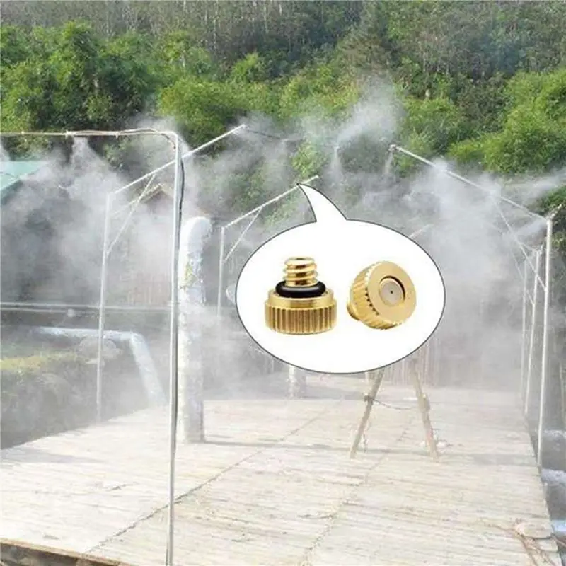 ABJN-2 Set 1/4 Inch Slip-Lock Misting Nozzles Kit Fog Nozzles For Patio Misting System Cooling System Garden Water Mister