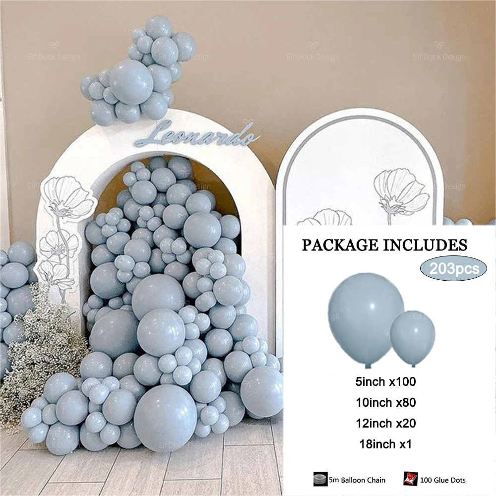 1set Blue Theme Latex Balloons Garland Arch Kit Birthday Baby Shower Boy Birthday Party Wedding Party Decoration