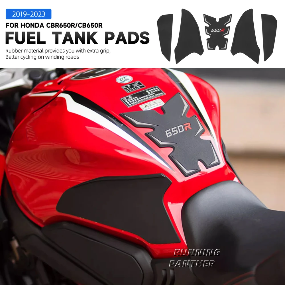 Motorcycle Anti-Slip Side Fuel Oil Tank Pad Protector Decals Sticker Pads For Honda CB650R CBR650R CB CBR 650 R 650R 2019-2023