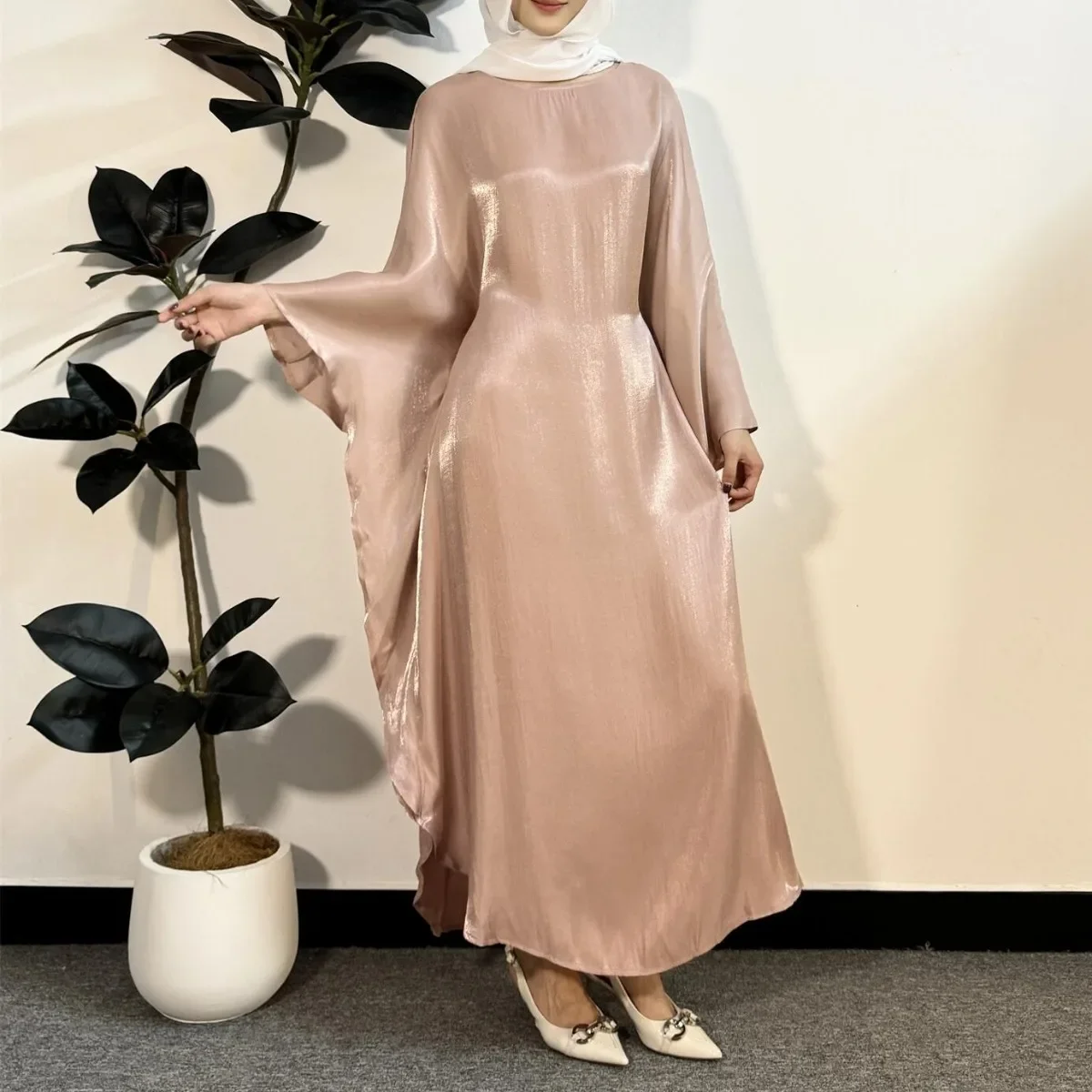 Muslim Abayas Loose Maxi Dresses Women Jilbabs Ramadan Dresses Muslim Dress Casual Solid Robe Islamic Kaftan