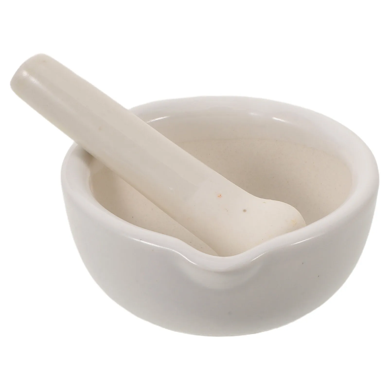 Ceramic Mortar and Pestle Set – 10 cm Porcelain Spice Grinder Bowl for Nuts, Grains, Herbs, Pills – Manual Food Grinder