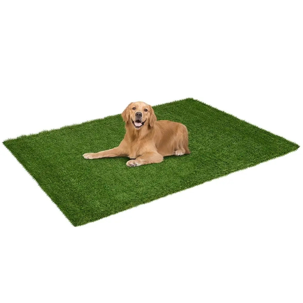 

Artificial Grass Turf, 4 X 6 Ft Faux Garden Lawn Landscape W/Drainage Holes, Nonslip Bottom, 1.4"" Thi Dog Grass Mat, Fake