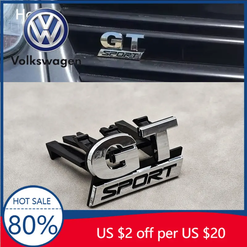 

Для VW Volkswagen Jetta MK5 Golf 3D ABS логотип GT Sport эмблема значок передней решетки автомобиля для Volkswagen VW Polo Golf 5 MK5 Passat B5