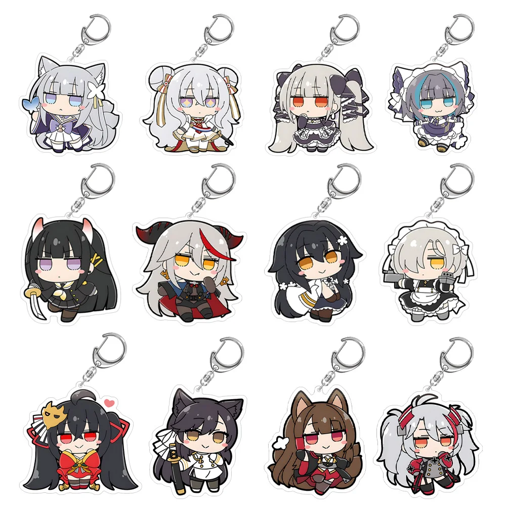 Azur Lane FumoFumo Shinano Le Malin Formidable Shimakaze Agir Taihou Sheffield Cheshire Bremerton Chibi Anime Chaveiro de acrílico