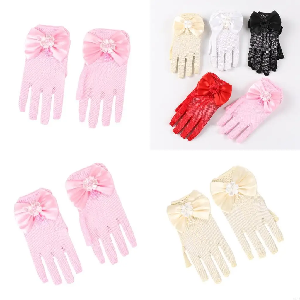 

1 пара стильных перчаток для девочек, детские варежки для свадеб и танцевальных вечеринок