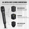 LEUS H2 UHF SKM9000 ワイヤレスマイク レコーディングスタジオ カラオケ ステージ スピーチ 結婚式 パフォーマンス バンド 家族の集まり用 3
