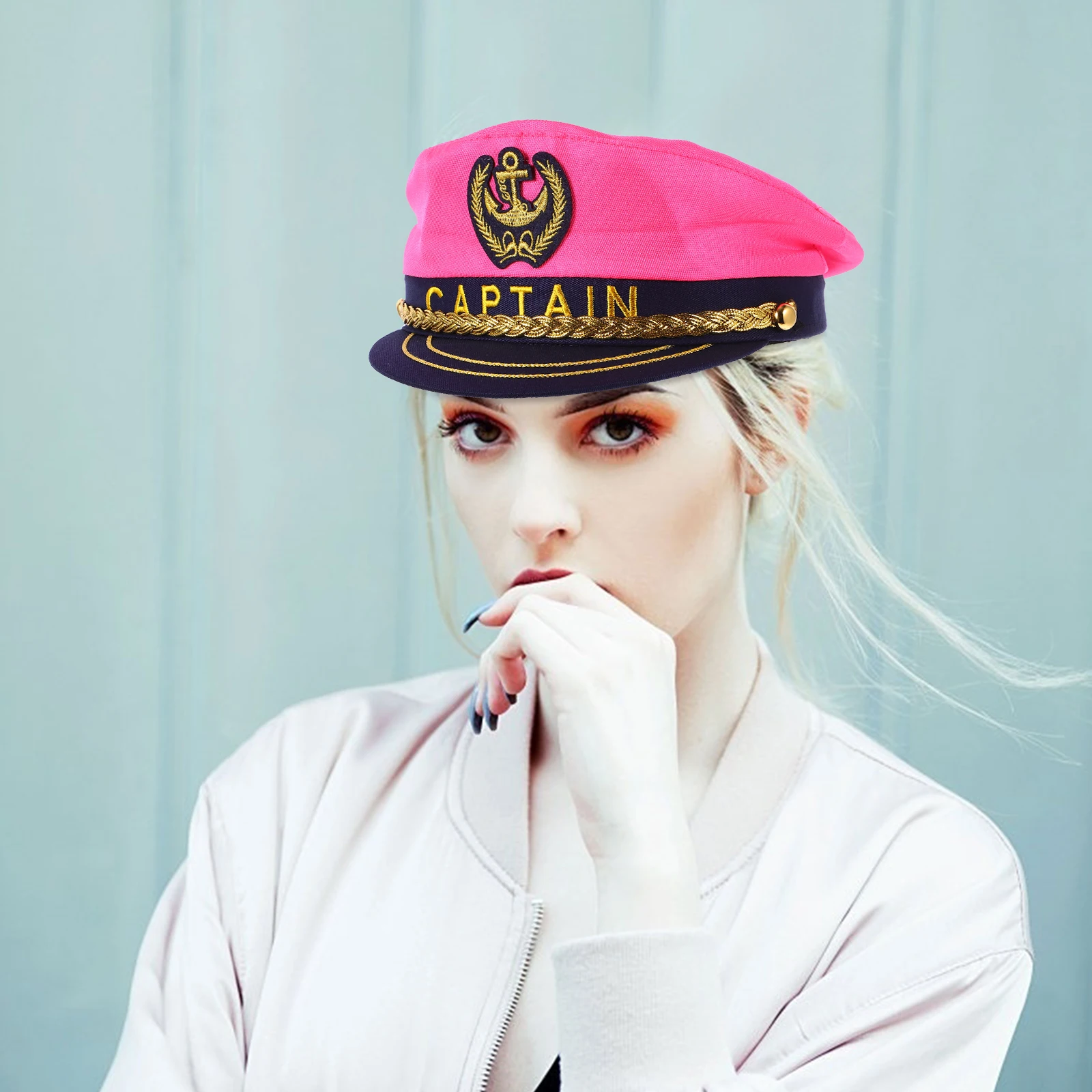 

Captain Hat Adult Sailor Costume Cap for Cosplay Stage Performance Party Decor Accessory Lightweight Breathable Design