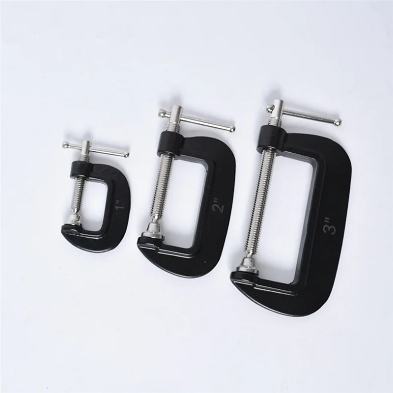 

A25F-3PCS Versatile G Clamp Grip Set: C Clamps For Woodworking And Metal Work, Sizes 25Mm/50Mm/75Mm (1", 2", 3")