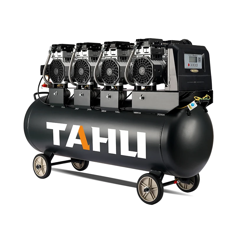 Oil Free air Compressor 120 Liter Low Noise Oil Free Silent air Compressor 120l 1440 Rpm 3200w 4.27hp 220V