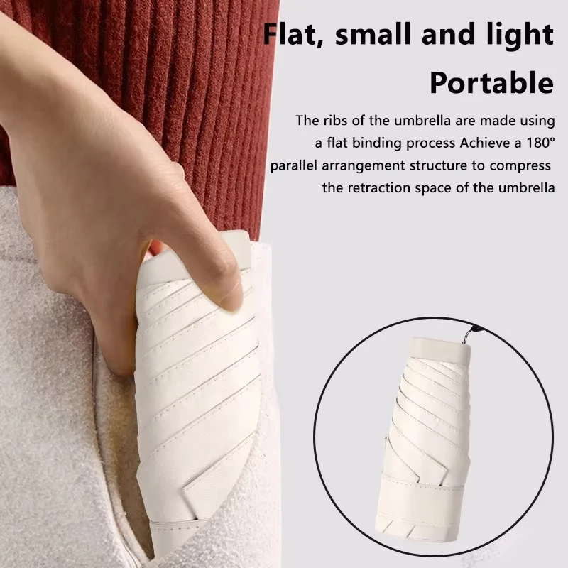 

2026 Children's Umbrella Compact and Portable Sunscreen Mini Sunshade Umbrella for Rain and Rain Dual Use UV Protection