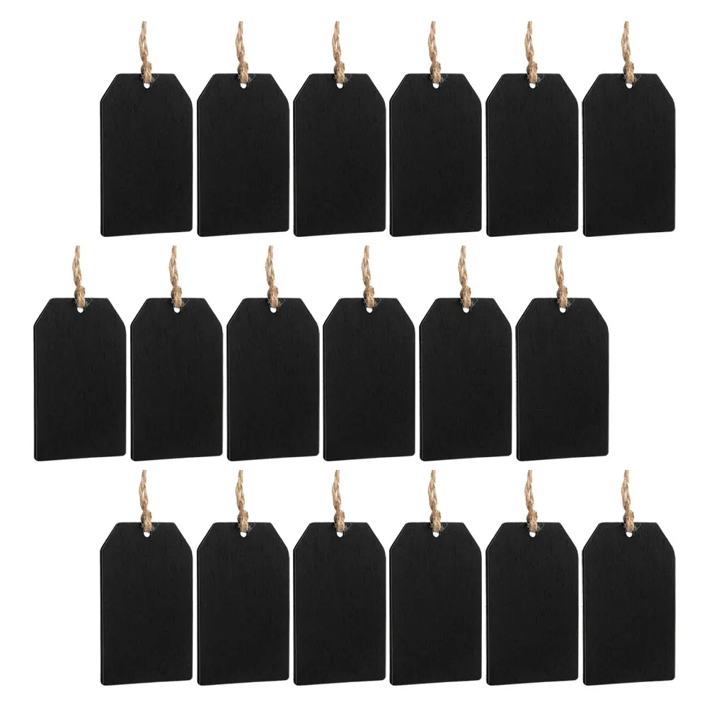 

32 Pcs Chalkboard Hanging Tags Wooden Label Wedding Decor Party Favors Gift Basket