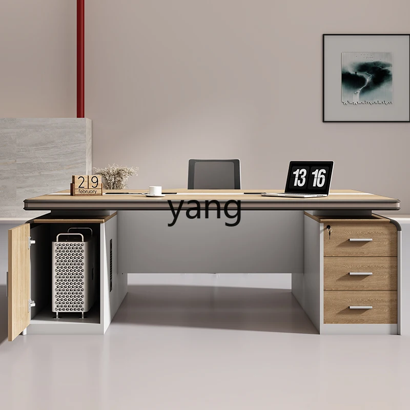 

LMM staff office desk and chair aluminum alloy hemming simple modern office furniture computer desk