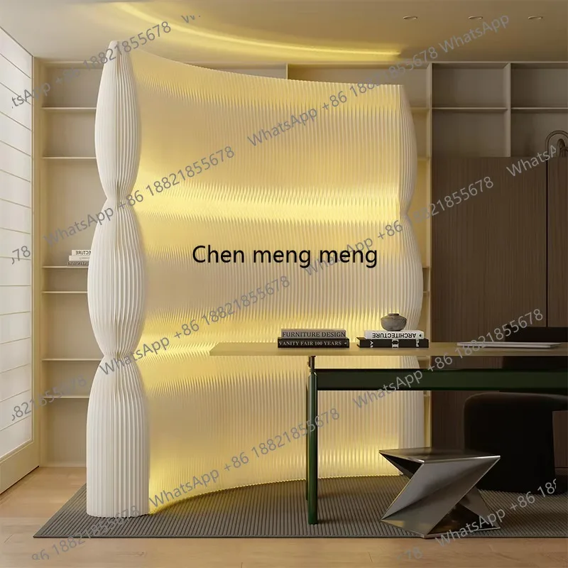 

Customized Luxury LED Wave Divider for Weddings Portable Paper Partition for Event Parties & Living Rooms Simple Design Style
