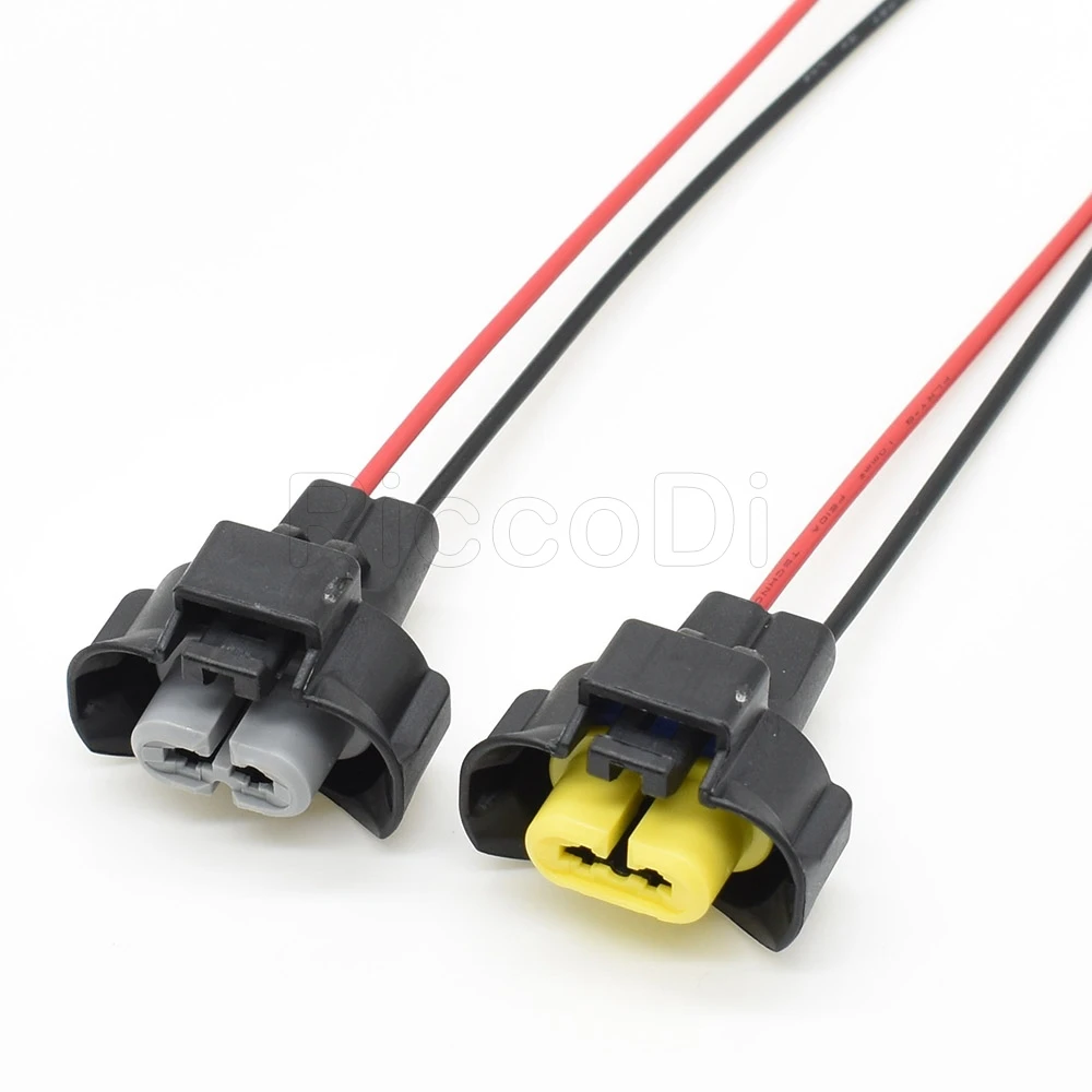 2 Pin Waterproof Female Black Connector For Nissan Peugeot Car Headlight Fog Lamp H11 Plug DJ7029TA-3.5-21