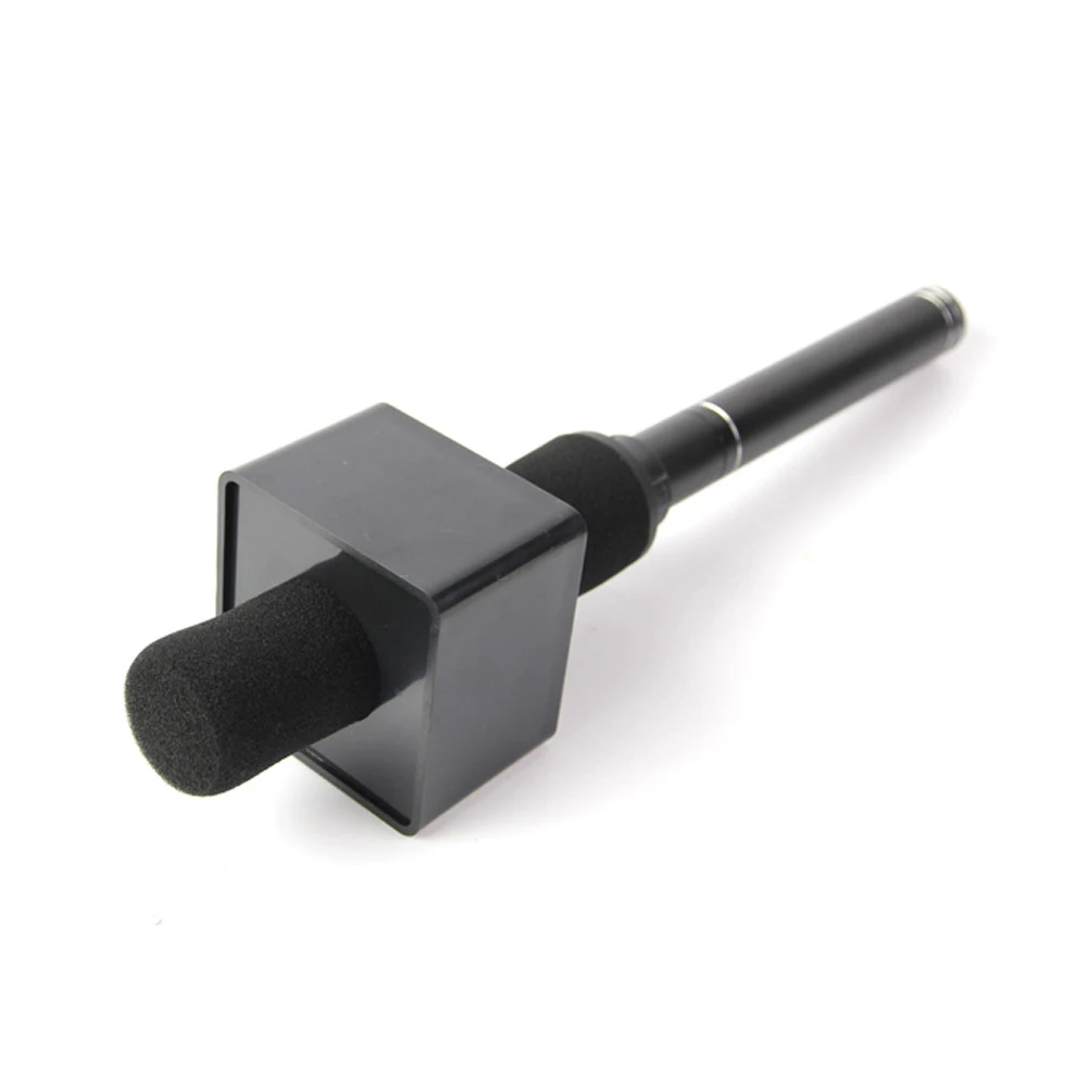 

2 Pcs Portable Logo Microphone Props Square Cube Shaped Interview