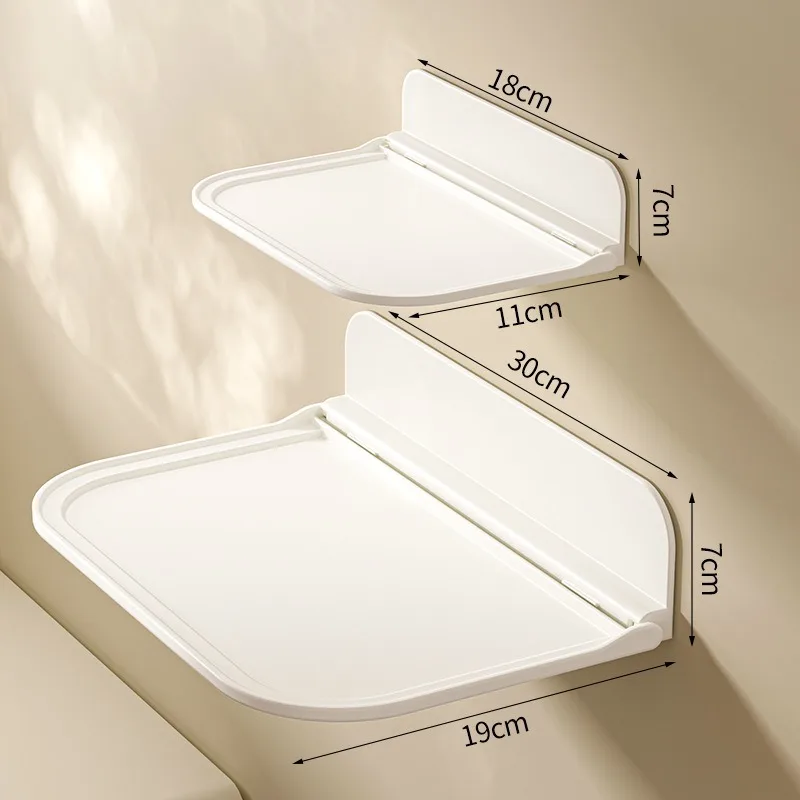 Stanzfreier Telefonhalter, WLAN-Router, Ablagefach, Badezimmer-Organizer, zusammenklappbares, an der Wand montiertes Regal, platzsparend, faltbares Lagerregal