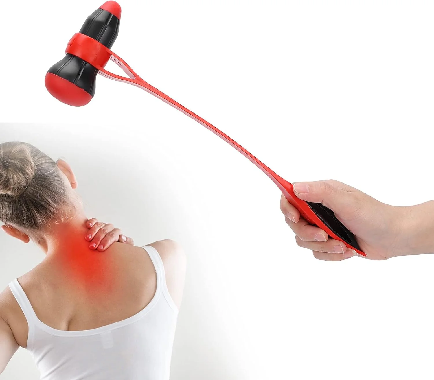 Back Knock Hammer,Massage Hammer, Multi Functional Hammer Stick Massage Beat Elastic Full Body Massage Stick Body Stress Release