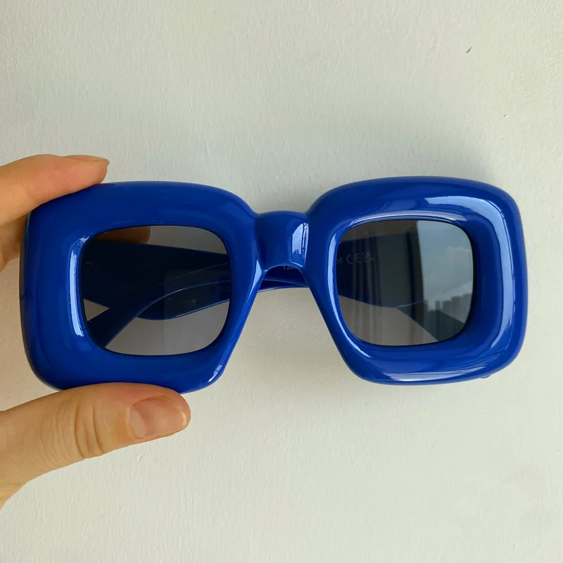 

NEW Square Sun Glasses Unisex Anti-UV Spectacles Candy Color Eyeglasses Oversize Frame Ornamental Funny Sunglasses