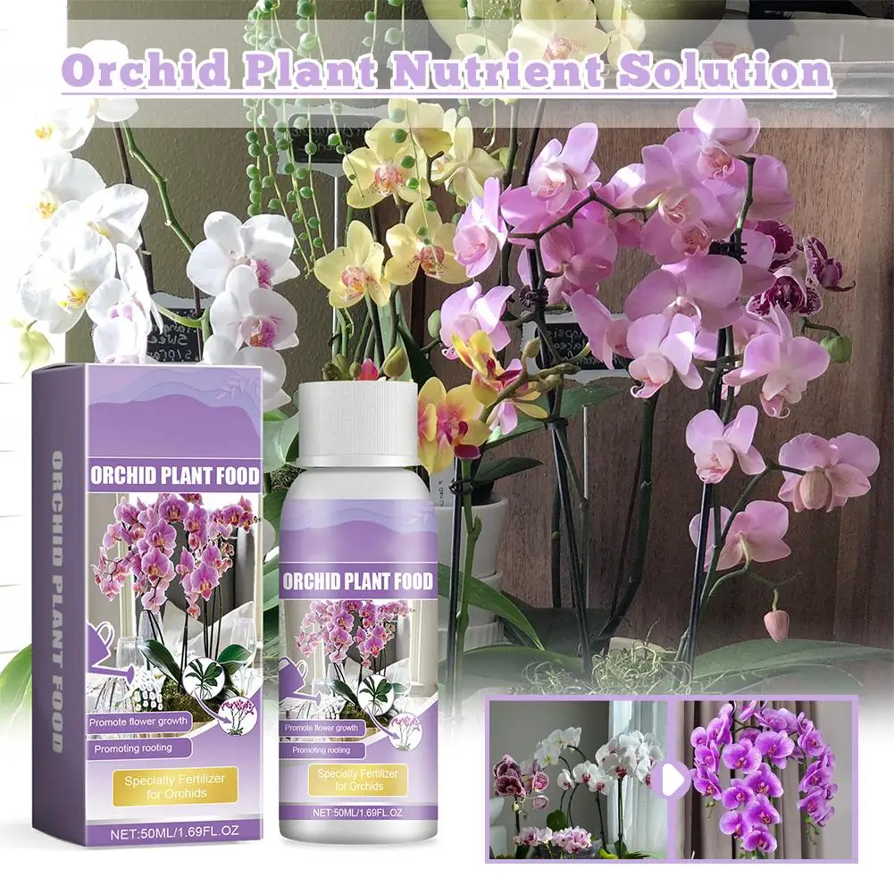 Hydroponic Orchid Special 50ml Liquid Fertilizer - Compound Nutrients Promotes Growth Home Garden Flower Nutrition Supplement
