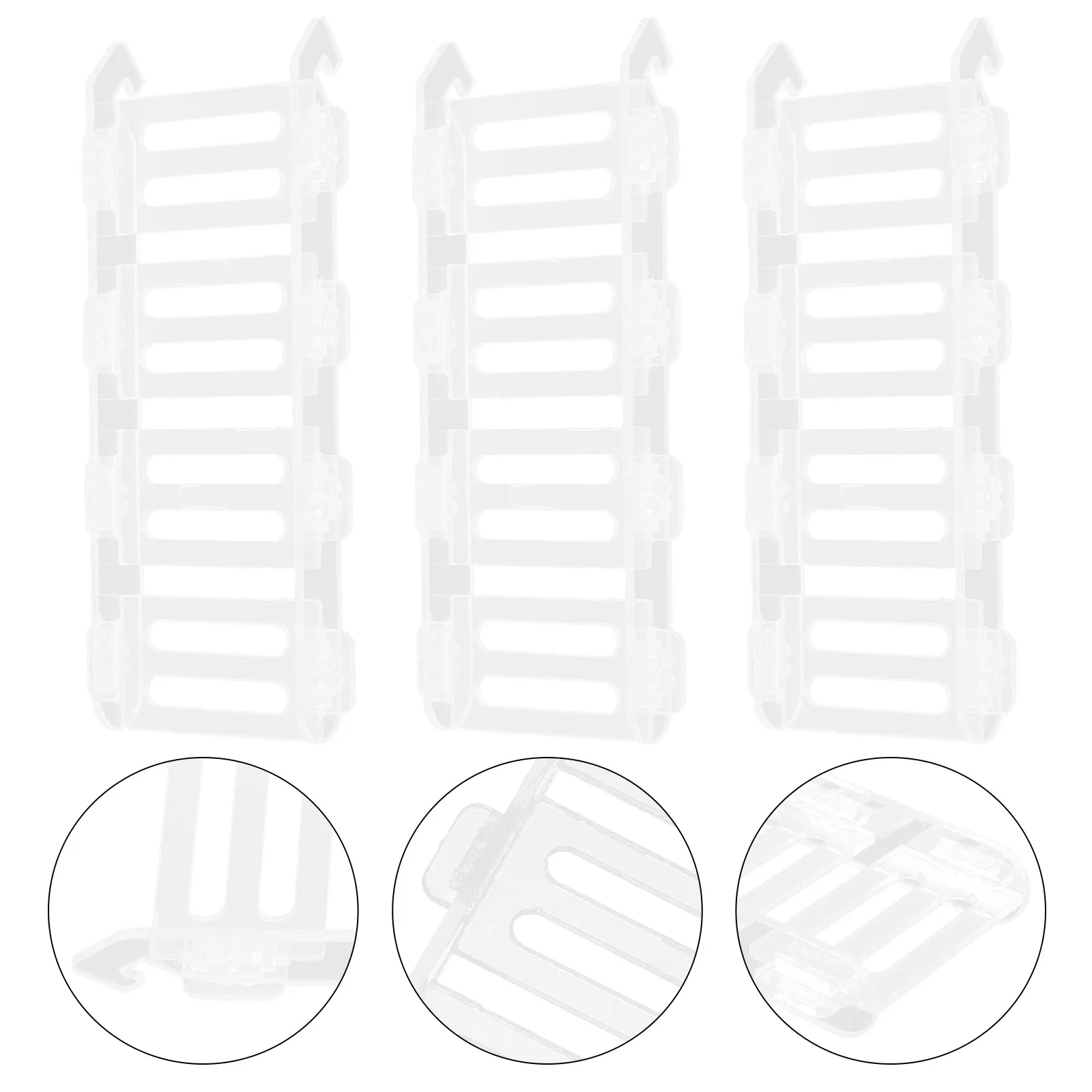 3Pcs Interactive Acrylic Small Pet Ladder Set Transparent Hamster Stairs for Cage Platform Exercise Climbing Fun Safe Design
