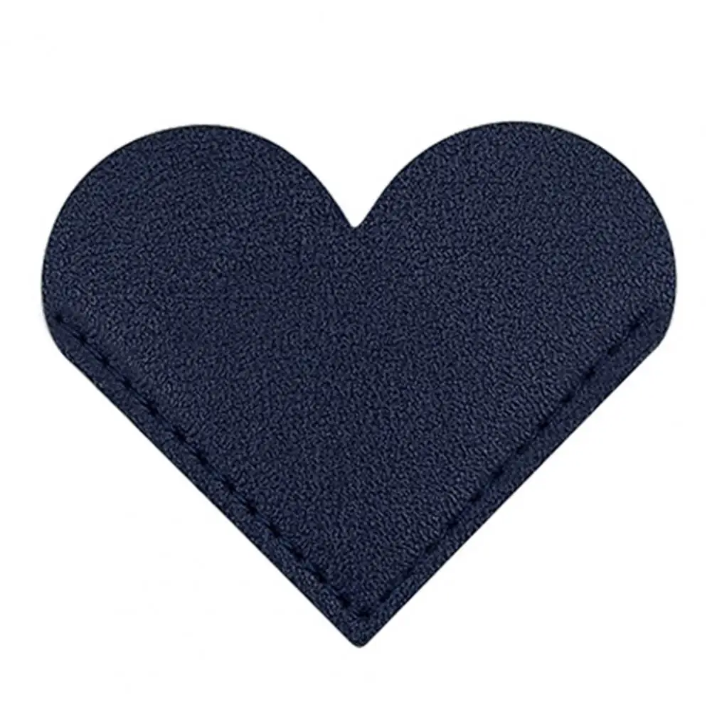 Mudah untuk dibersihkan Bookmark buatan tangan bentuk hati kulit imitasi Bookmark untuk buku catatan membaca Set 2 cetak label Logo